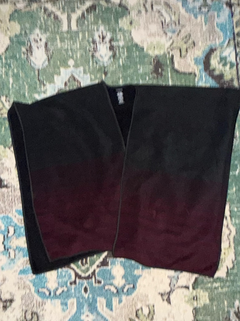 Ike Behar' Colorblock wrap - Black and Burgundy